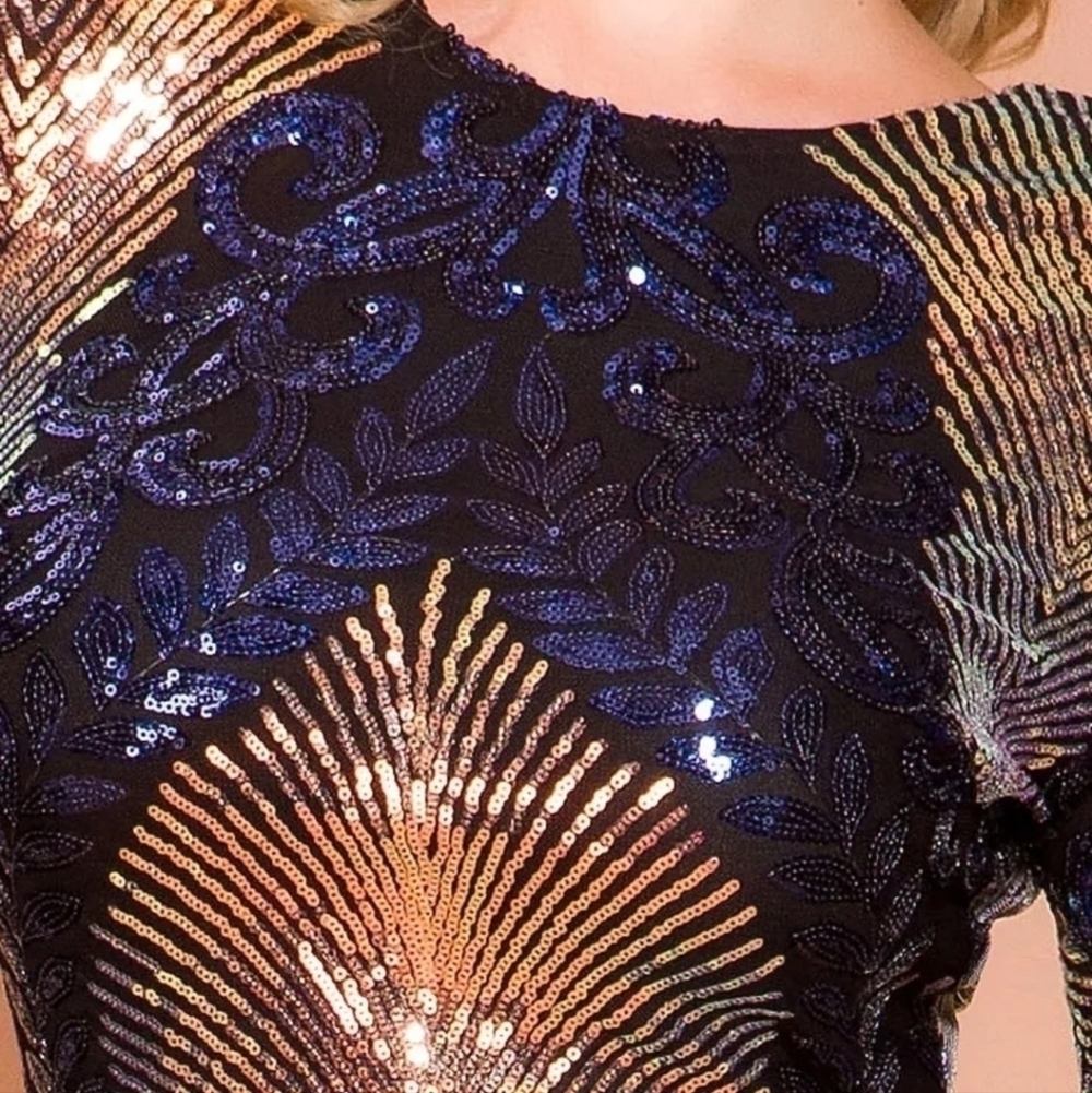 COLORBLOCK  SEQUINED PREMIUM BRAND SPECIAL EVENT MAXI - Picture 11 of 15